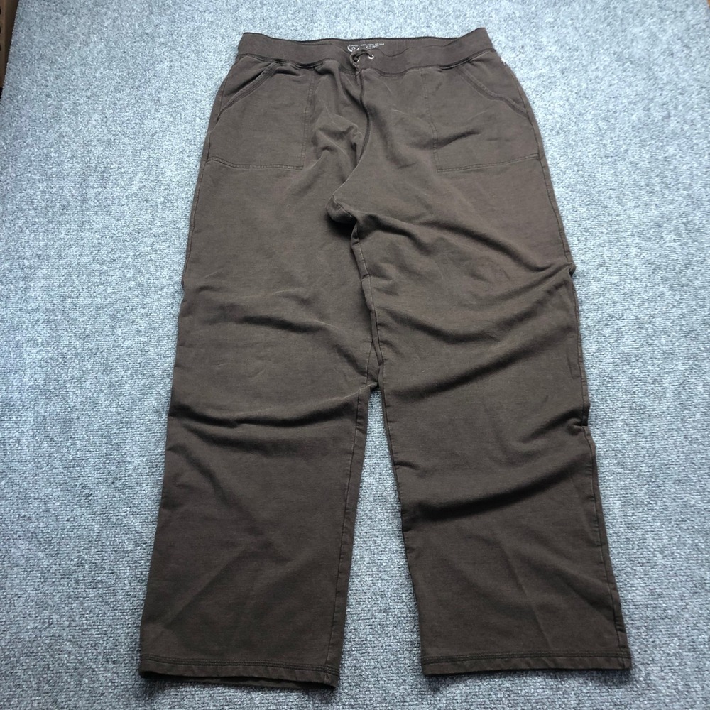 Y2K  Brown Pima Cotton Lyocell Wide Leg Lounge Pants Size 3 XL